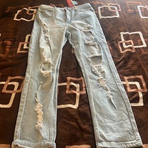 High rise relaxed jeans brand new